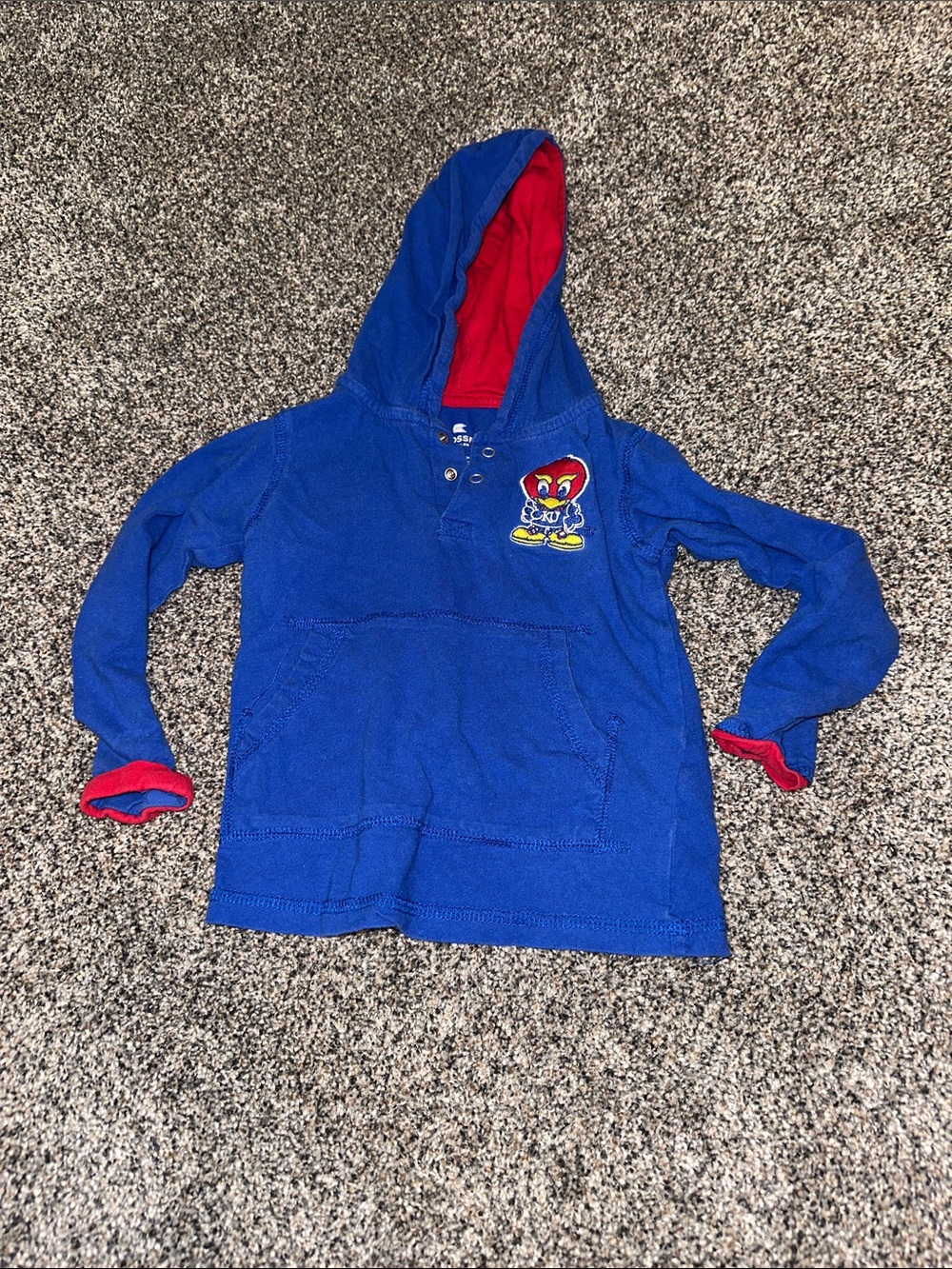 Colosseum Royal Blue Hoodie with Red Hood Lining and Patch
